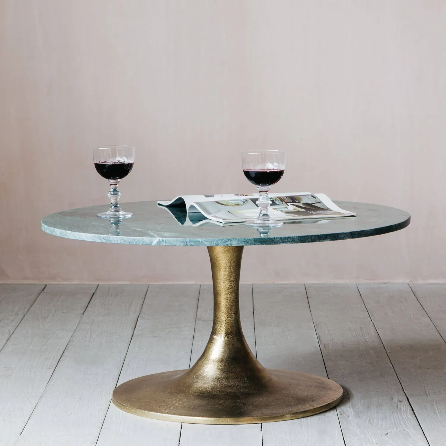 Graham & Green Ayla Green Marble Coffee Table