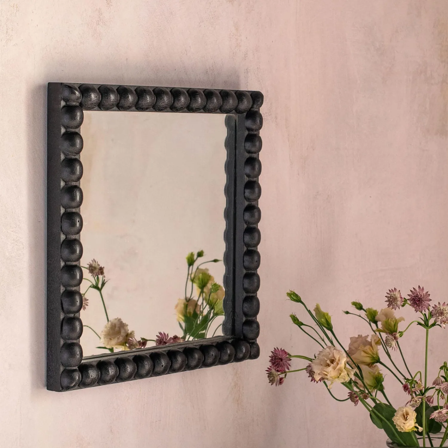 Graham & Green Barnaby Black Square Wall Mirror