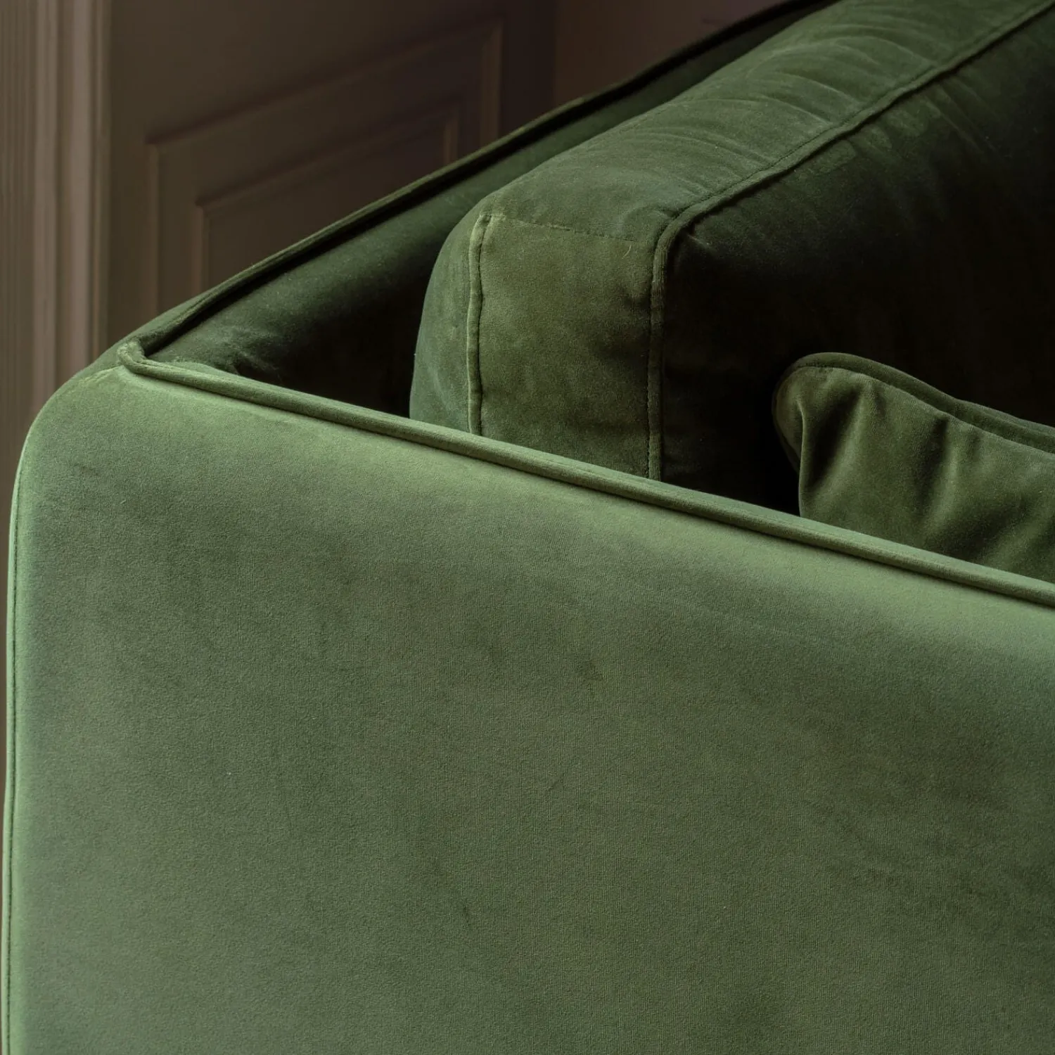 Graham & Green Bayler Moss Green Velvet Armchair