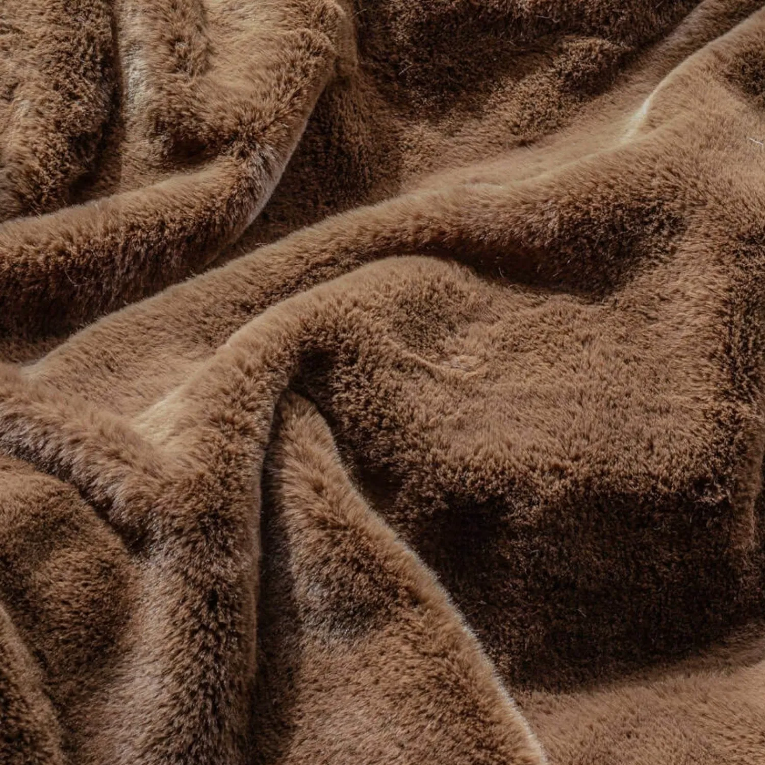 Graham & Green Bear Brown Faux Fur Throw