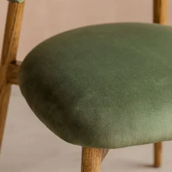 Graham & Green Beaufort Moss Green Velvet Dining Chair