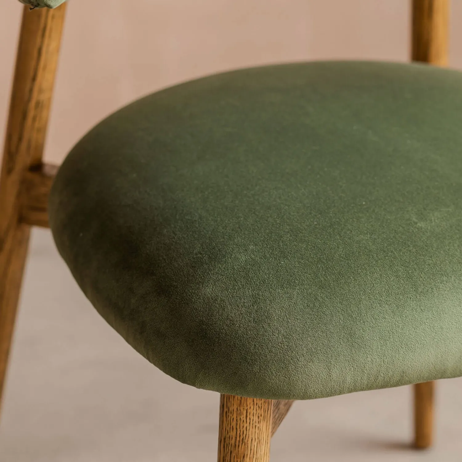 Graham & Green Beaufort Moss Green Velvet Dining Chair