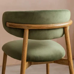 Graham & Green Beaufort Moss Green Velvet Dining Chair