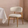 Graham & Green Beaufort White Boucle Dining Chair