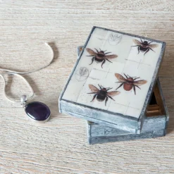 Graham & Green Bee Print Bone Box