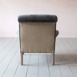 Graham & Green Bella Grey Velvet Armchair