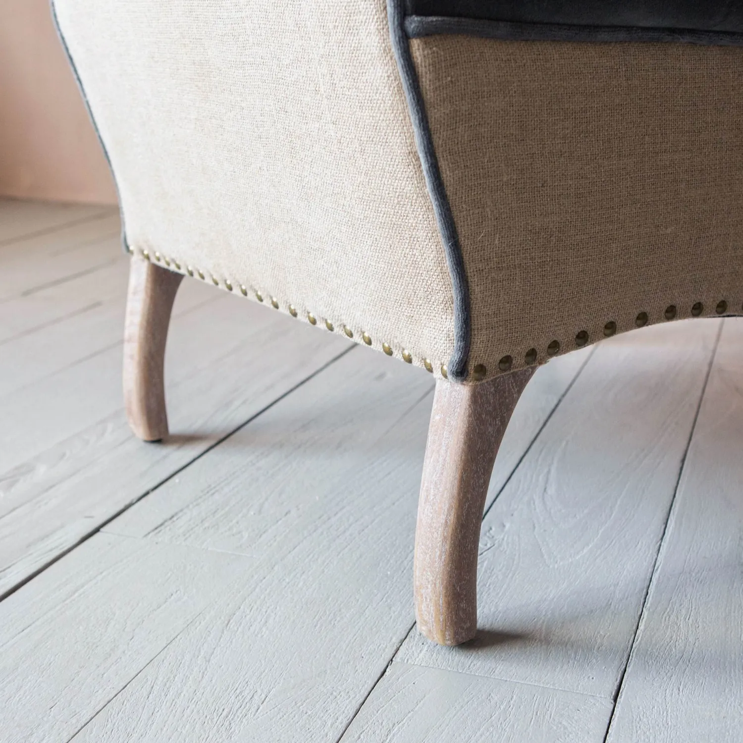 Graham & Green Bella Grey Velvet Armchair