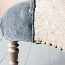 Graham & Green Bella Grey Velvet Armchair