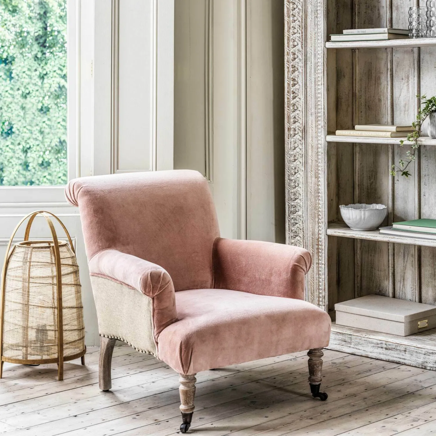 Graham & Green Bella Rose Velvet Armchair