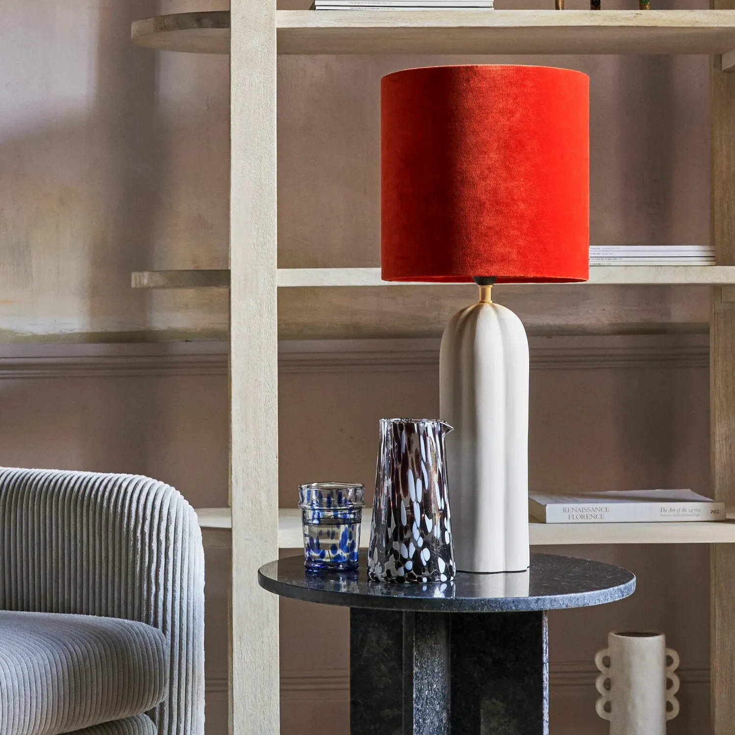 Graham & Green Belle Stone Table Lamp