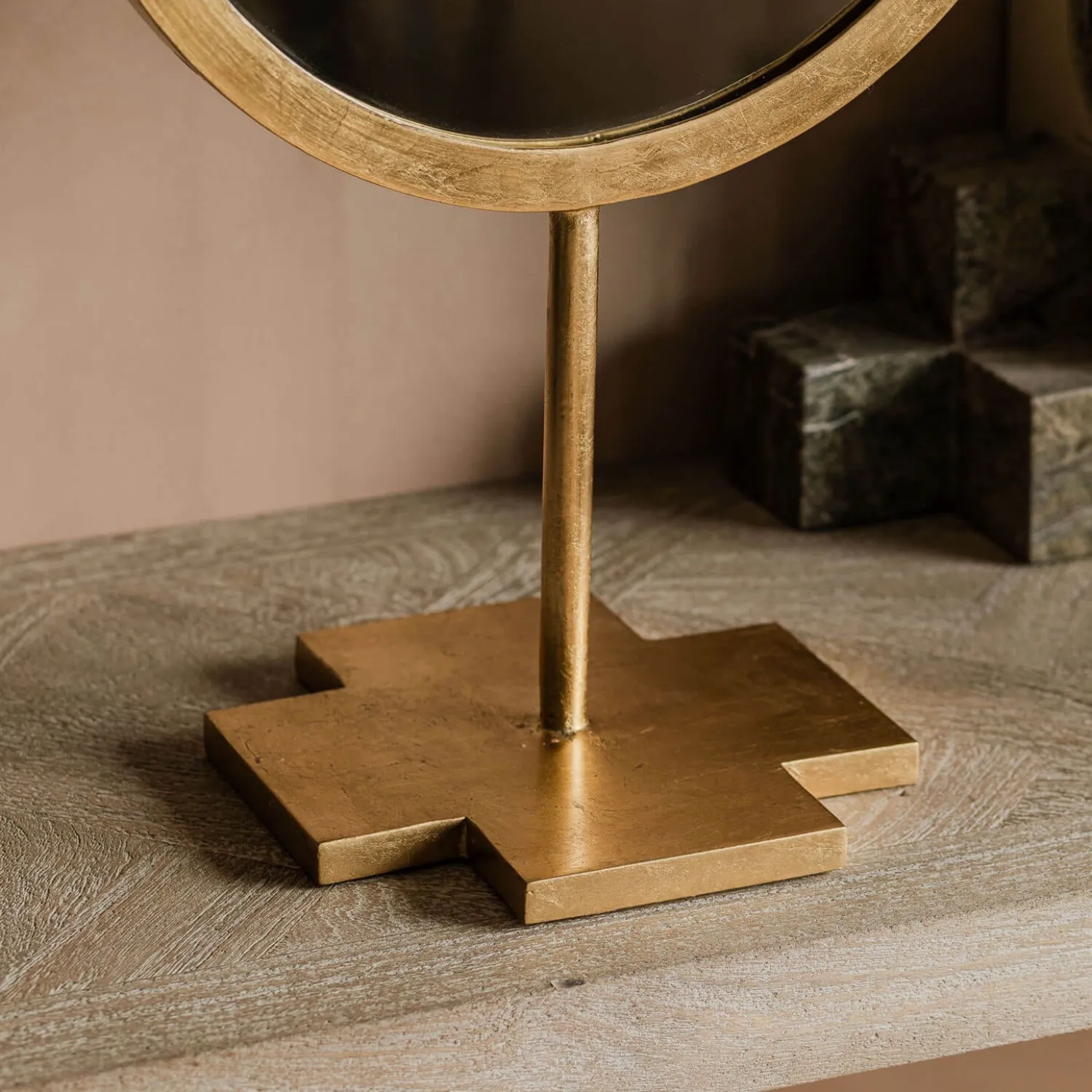 Graham & Green Berti Gold Table Mirror