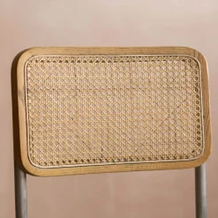Graham & Green Bilbury Moss Green Velvet and Rattan Desk Chair