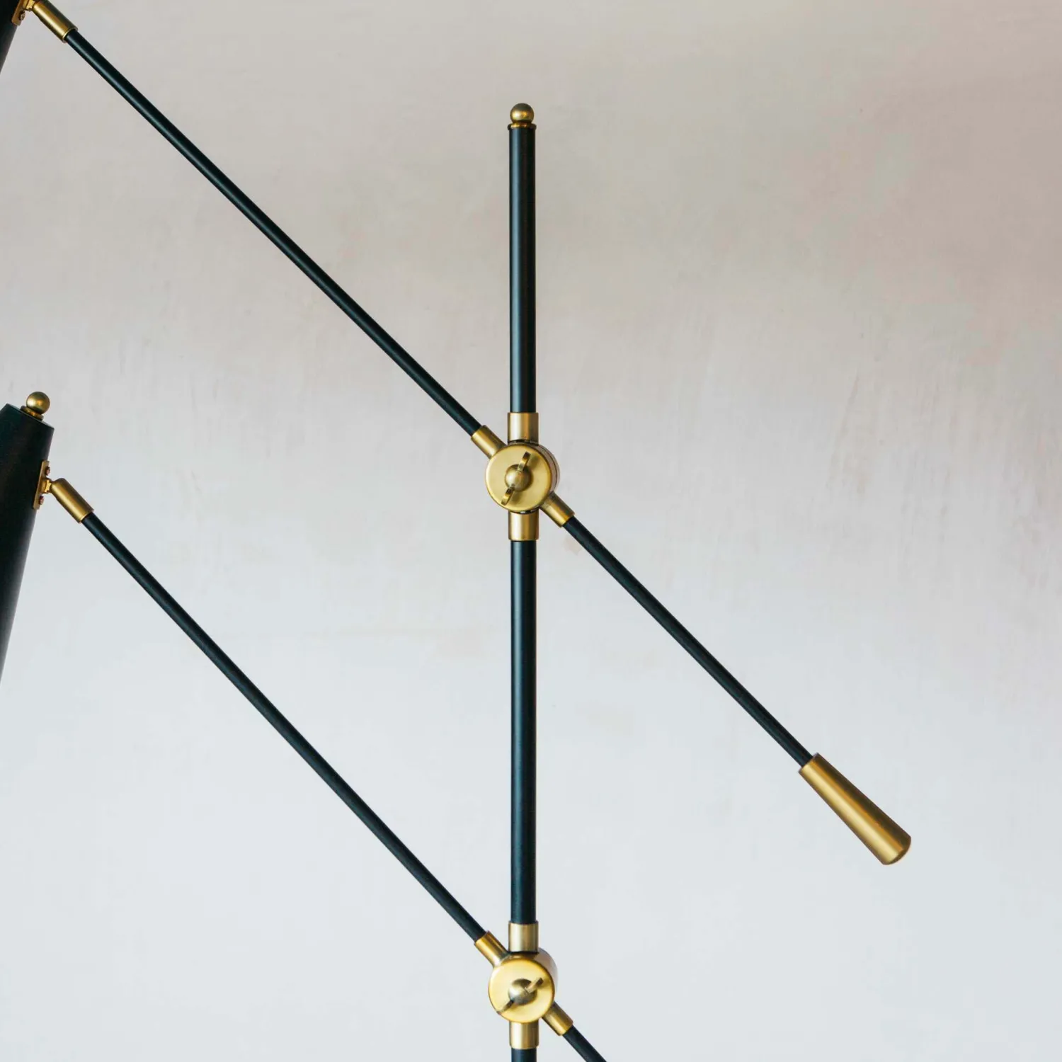 Graham & Green Black Adjustable Twin Floor Lamp