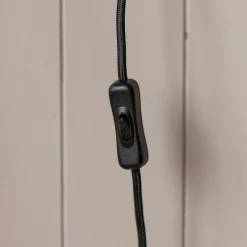 Graham & Green Black and Cream Seagrass Dish Wall Light