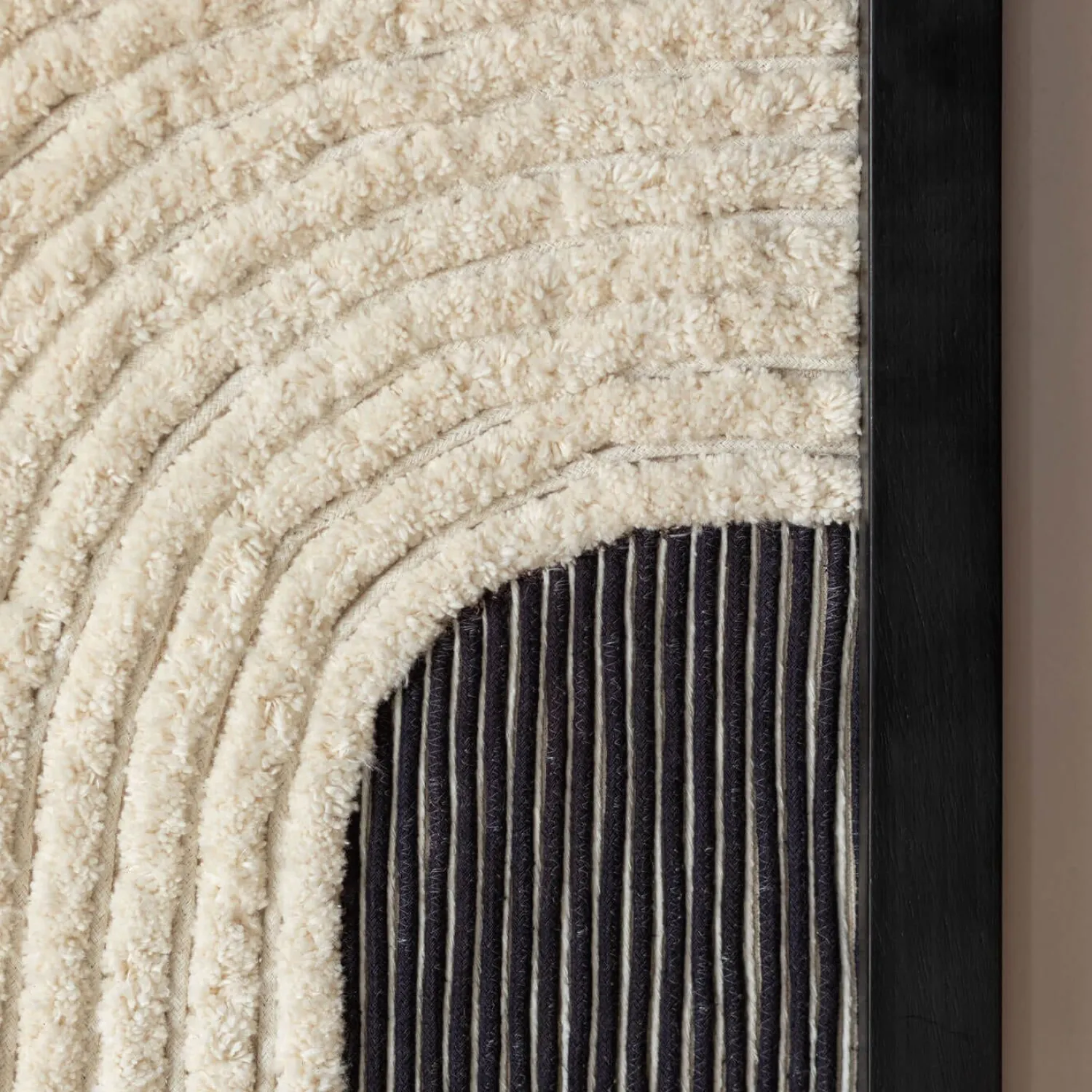 Graham & Green Black and White Abstract Jute Wall Art