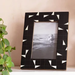 Graham & Green Black and White Geometric Tile Frame