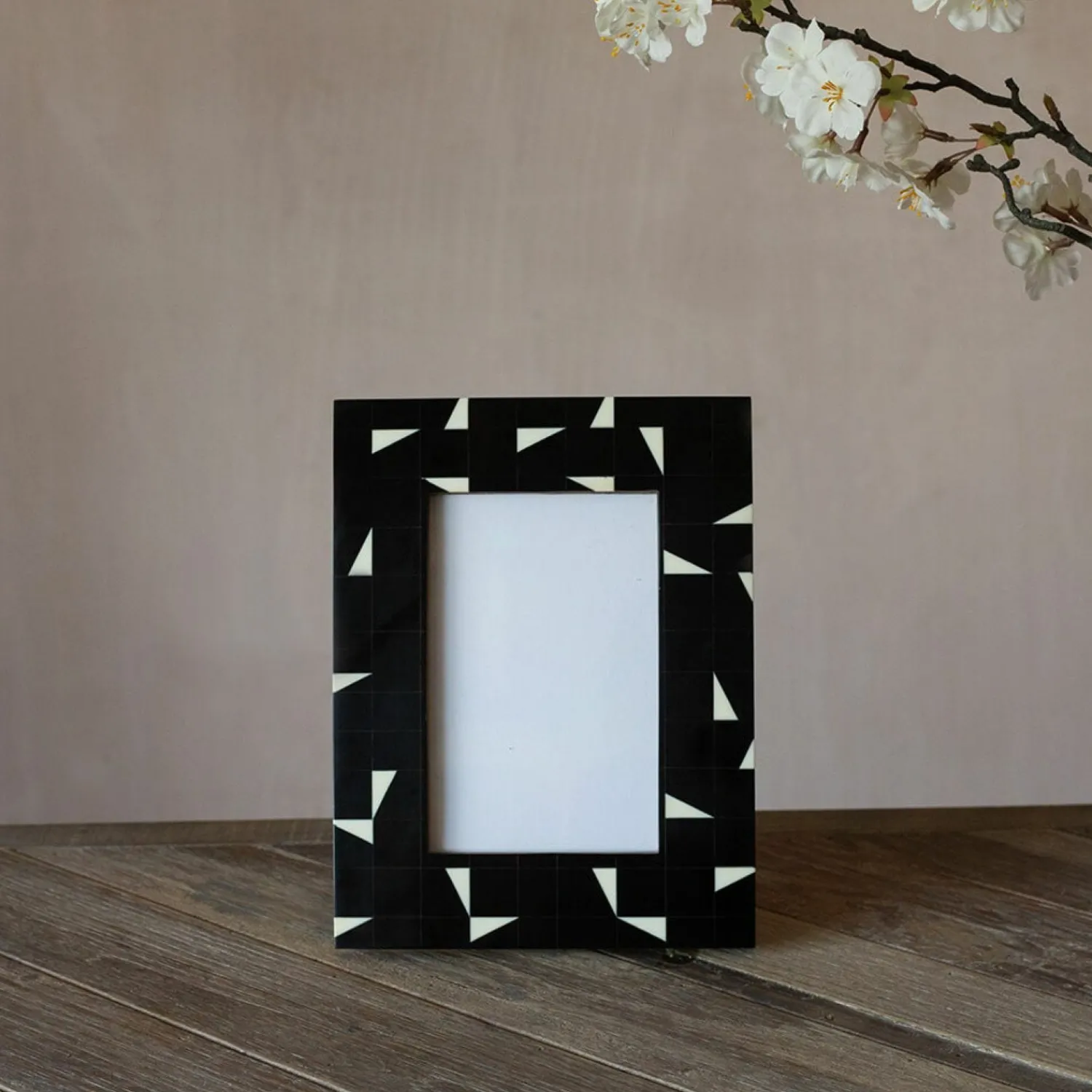 Graham & Green Black and White Geometric Tile Frame