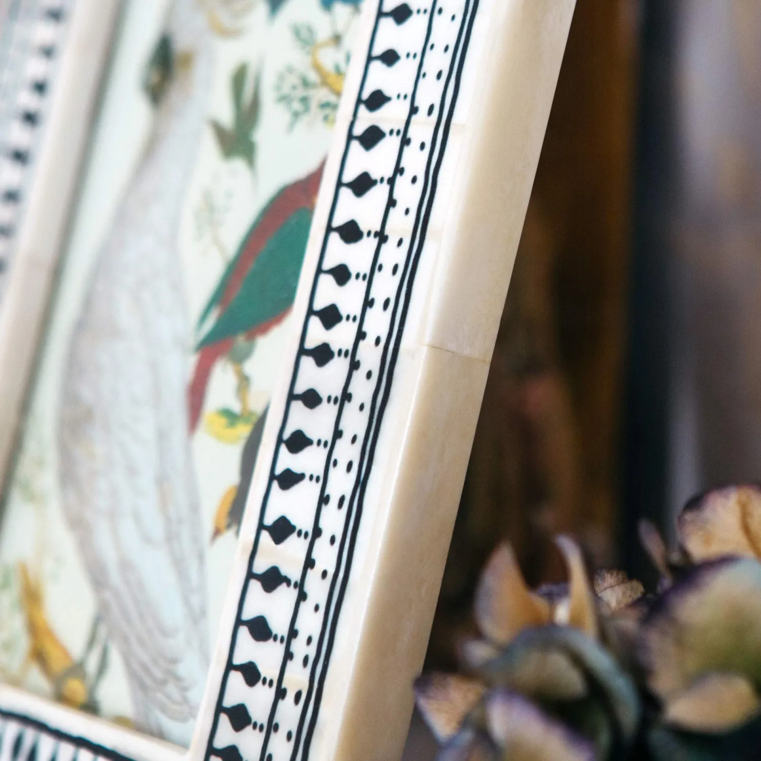 Graham & Green Black and White Print Bone Frame