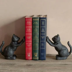 Graham & Green Black Cat Cast Iron Bookends