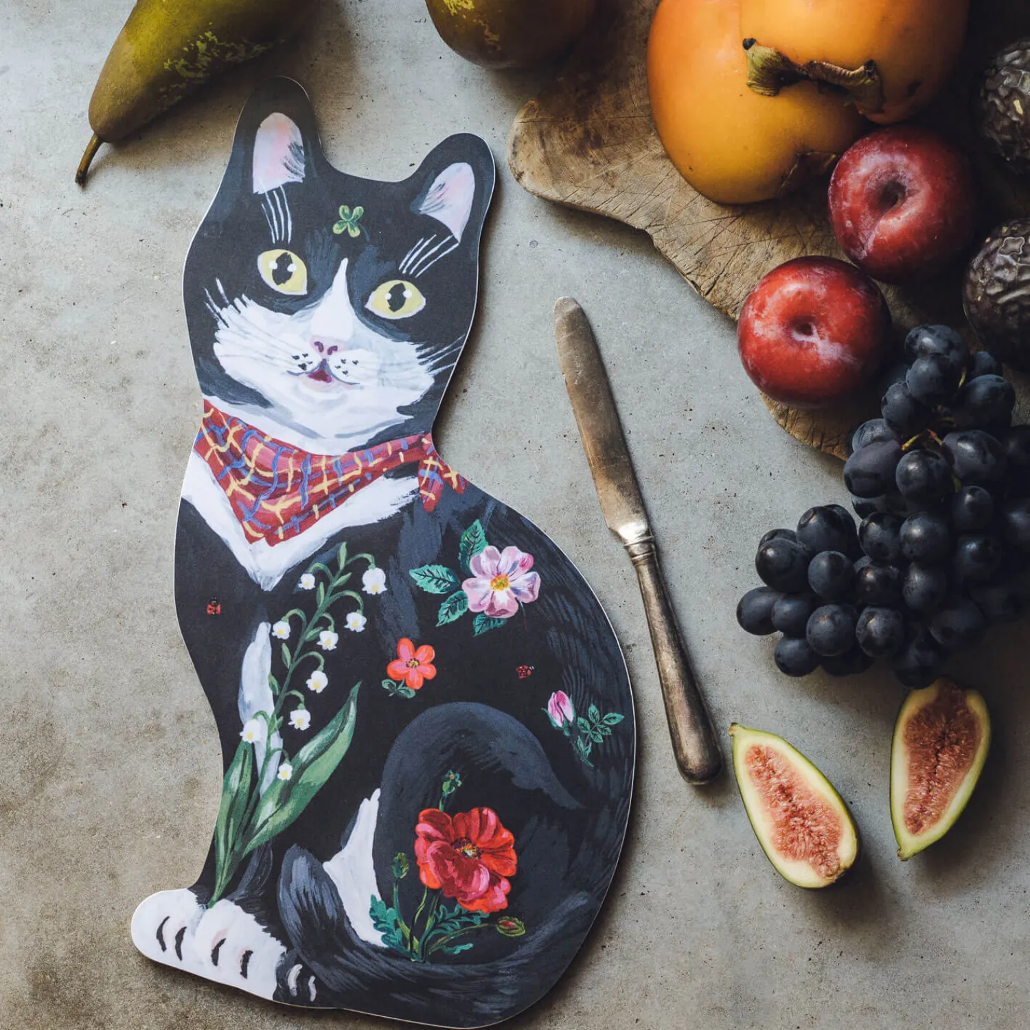 Graham & Green Black Cat Serving Board