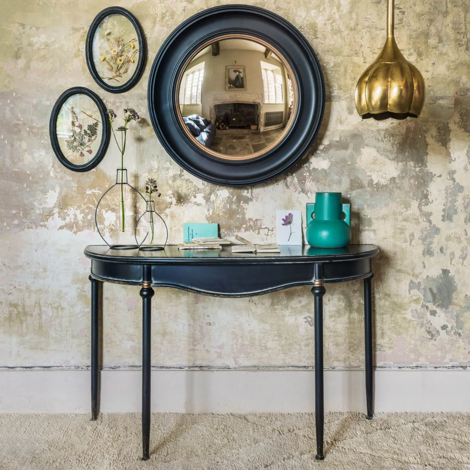 Graham & Green Black Curve Console Table