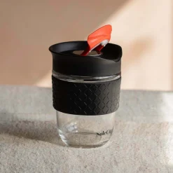 Graham & Green Black Glass Travel Mug