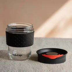 Graham & Green Black Glass Travel Mug