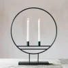 Graham & Green Black Hoop Candle Holder
