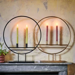 Graham & Green Black Hoop Candle Holder