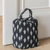 Graham & Green Black Ikat Door Stopper