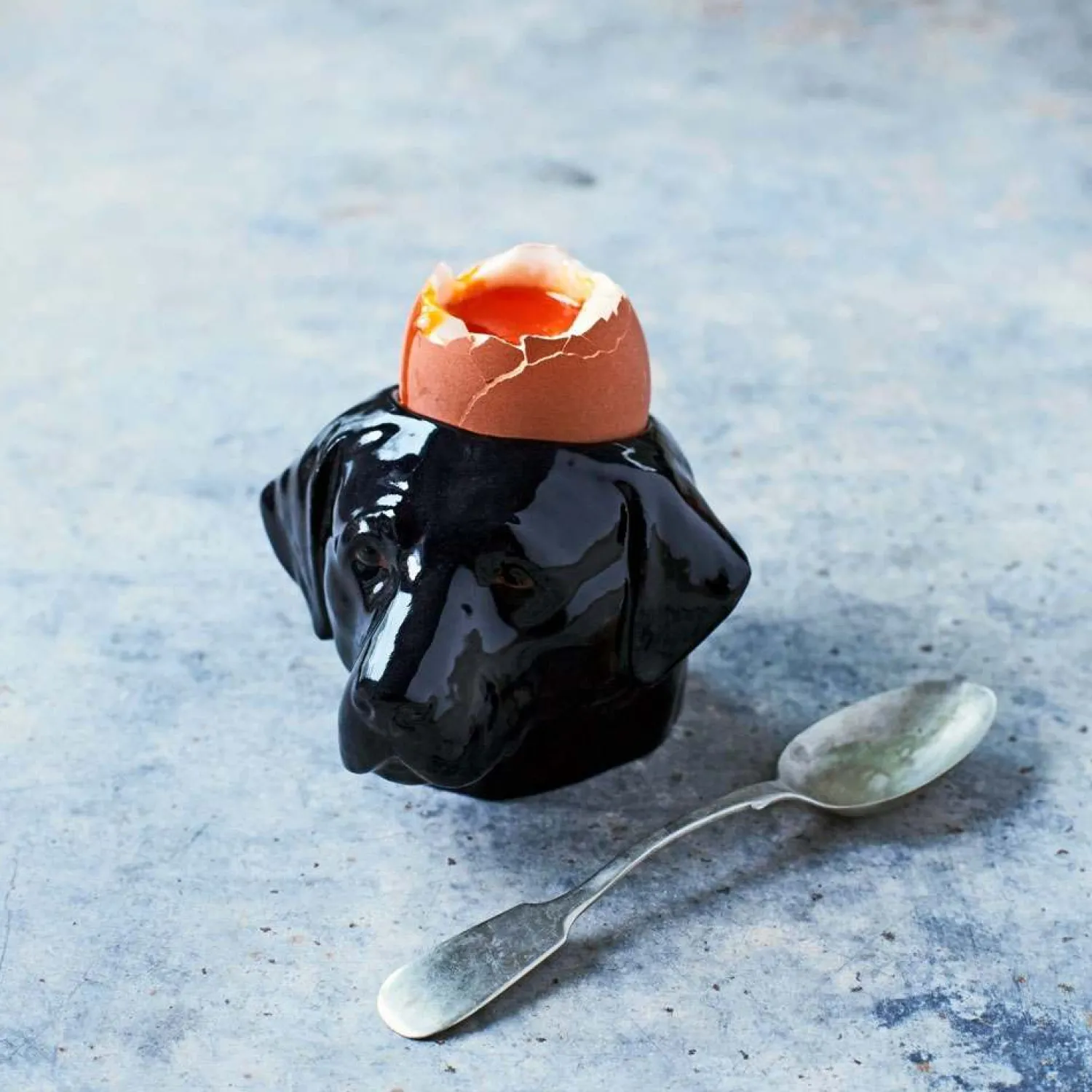 Graham & Green Black Lab Face Egg Cup