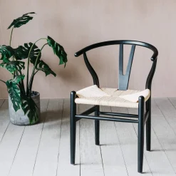 Graham & Green Black Rattan Emperor Chair