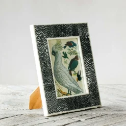Graham & Green Black Shagreen Bone Frame