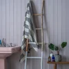 Graham & Green Black Wide Stripe Turkish Beach Towel Wrap