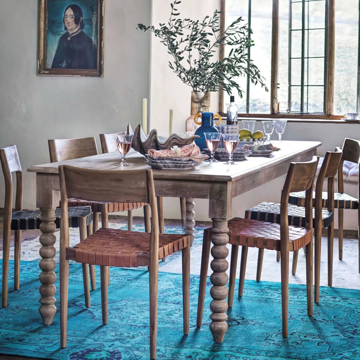 Graham & Green Blair Bobbin Eight Seater Dining Table
