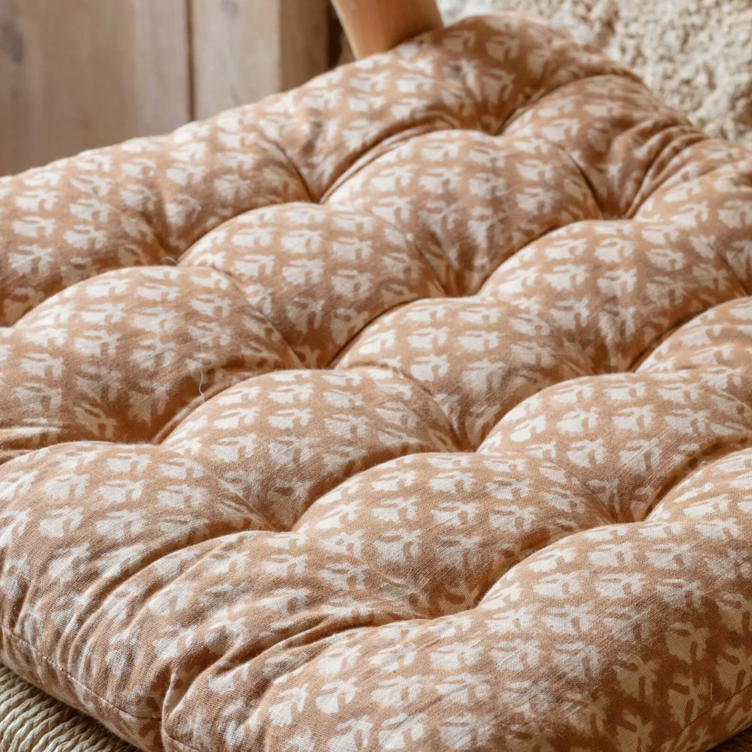 Graham & Green Block Printed Floral Seat Pads