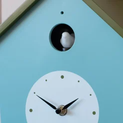 Graham & Green Blue and Green Cuckoo House Wall Clock