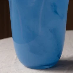 Graham & Green Blue and Peach Ruffle Vase - Large