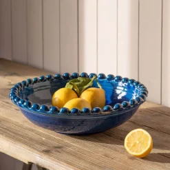 Graham & Green Blue Bobble Serving Bowl