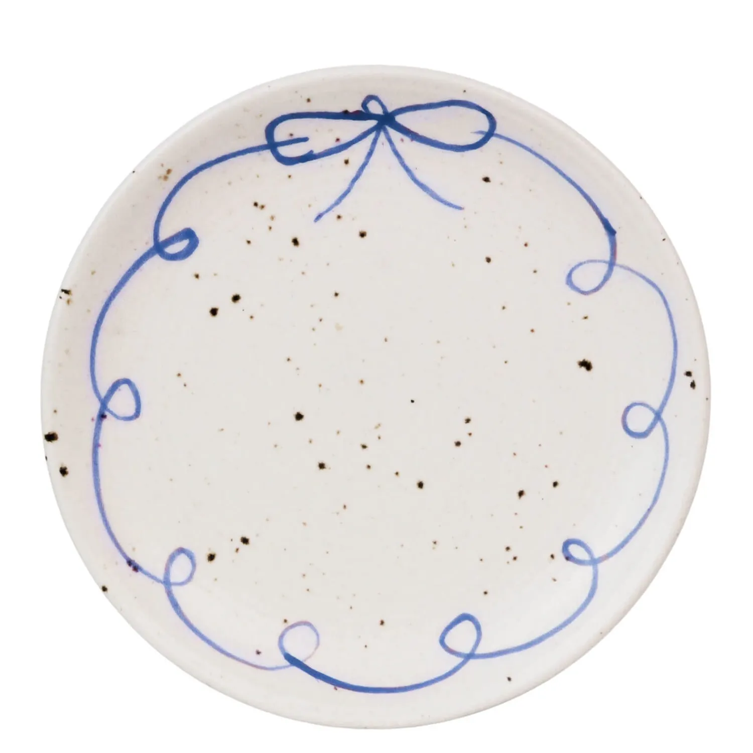 Graham & Green Blue Bow Dessert Plate