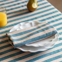 Graham & Green Blue Candy Stripe Napkin