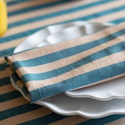 Graham & Green Blue Candy Stripe Napkin