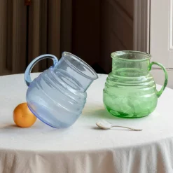 Graham & Green Blue Glass Handle Jug