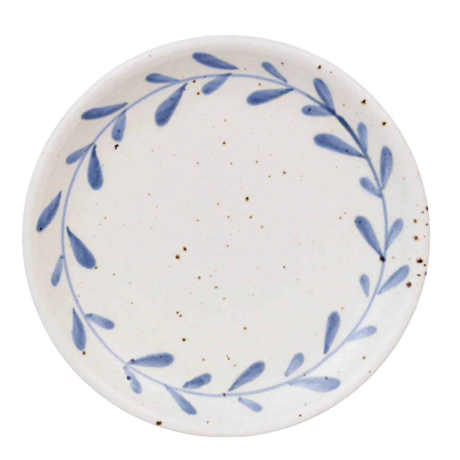 Graham & Green Blue Leaves Dessert Plate