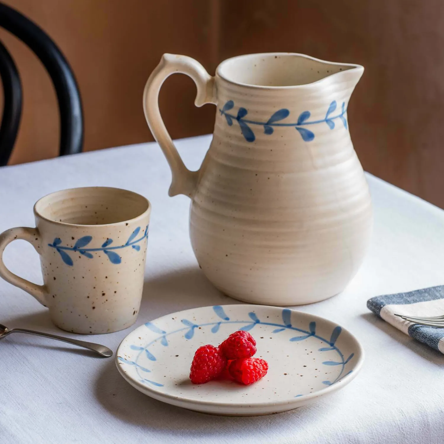 Graham & Green Blue Leaves Jug