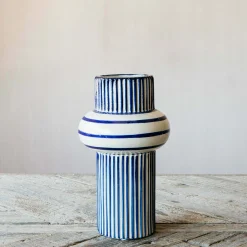 Graham & Green Blue Striped Vase