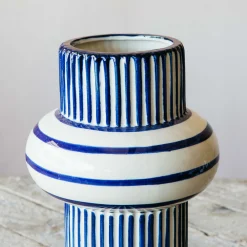 Graham & Green Blue Striped Vase