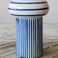 Graham & Green Blue Striped Vase