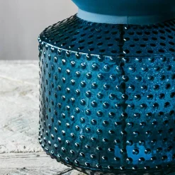 Graham & Green Blue Tiered Glass Vase