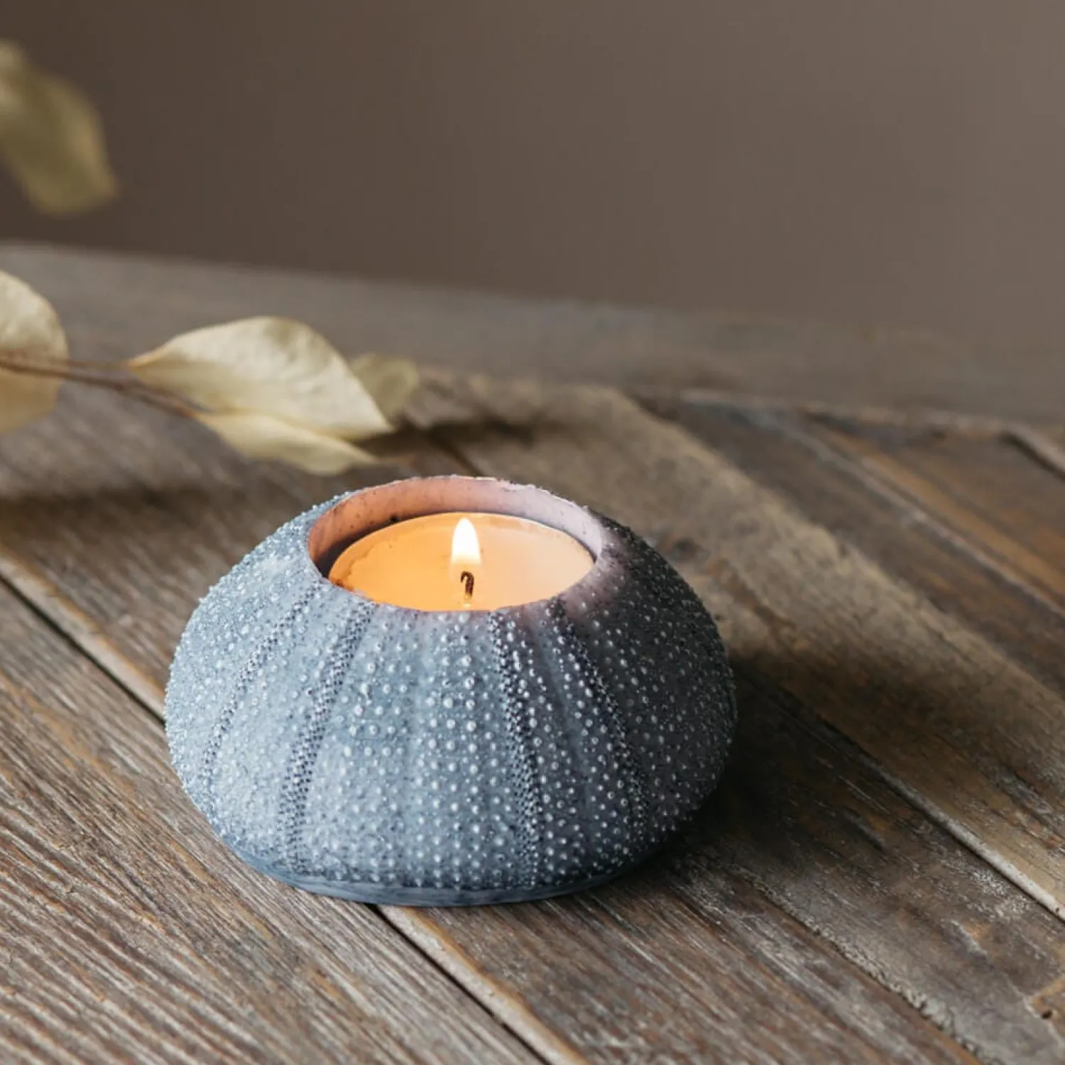 Graham & Green Blue Urchin Candle Holder